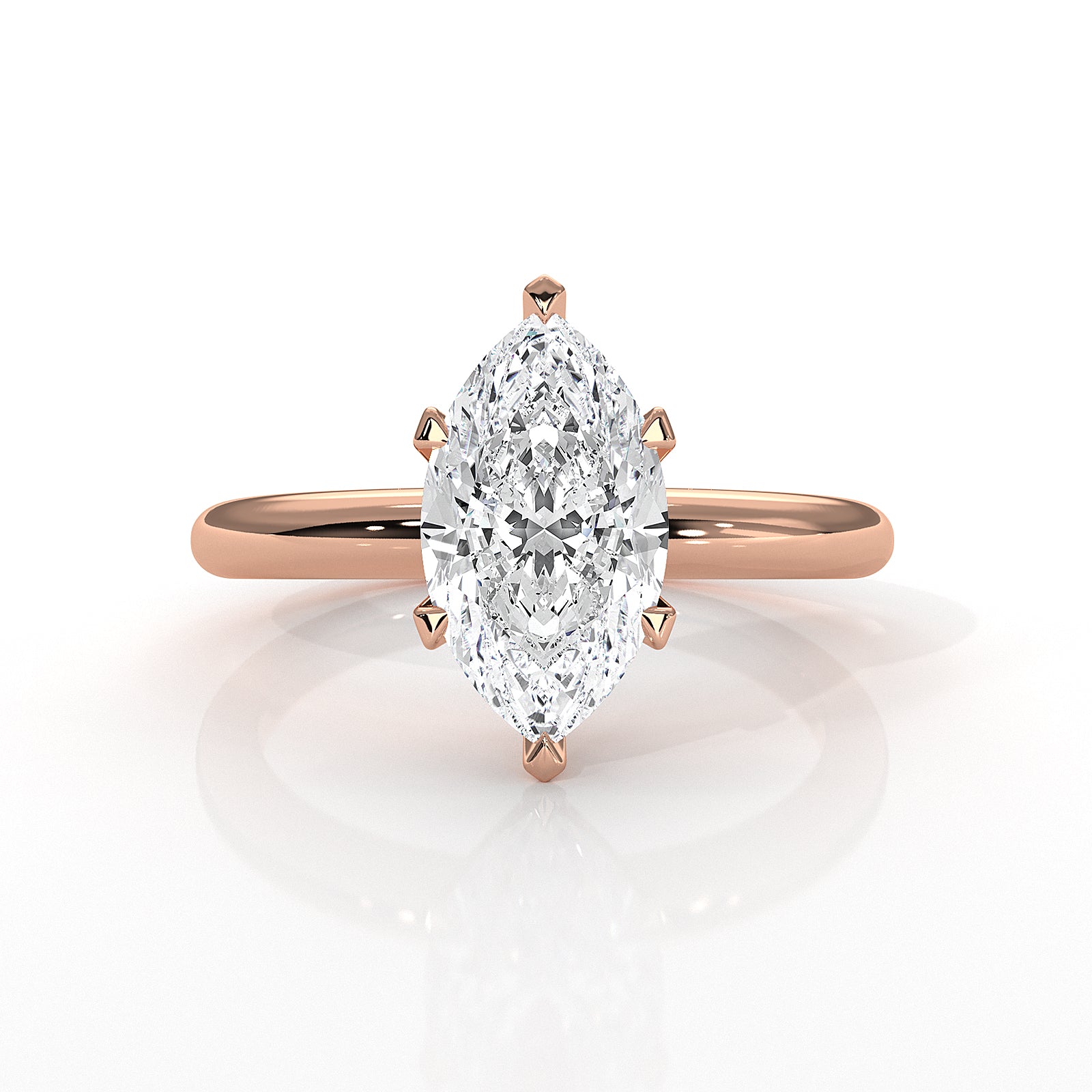 4g Lab Grown Round Diamond Engagement Solitaire 6 Prong Ring Setting IGI Certified 1.00 Ctw.